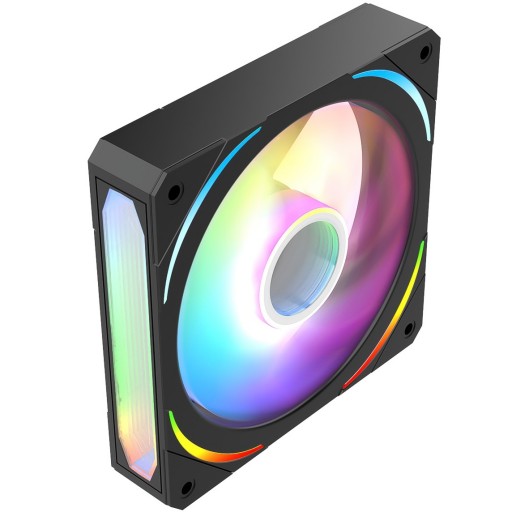 CiT Pro Lightning 120mm Three-Sided Infinity ARGB Black 3pin PC Cooling Fan