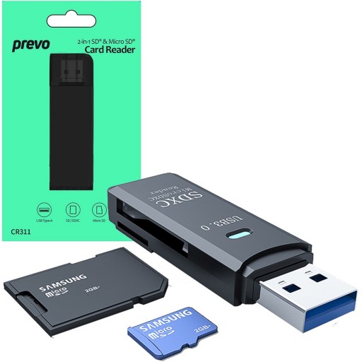 Prevo CR311 USB 3.0 SD/Micro SD/TF/SDHC/SDXC/MMC Card Reader
