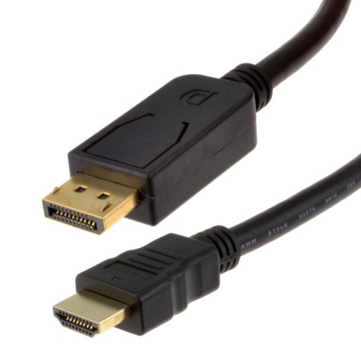 Display Port Plug to HDMI Male Plug - Graphics / Monitor / TV Cable - 3m