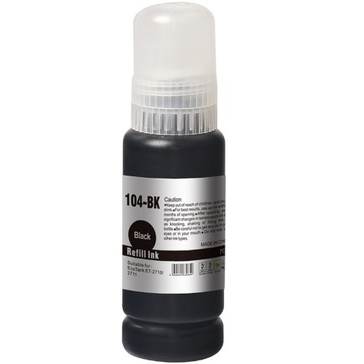 InkLab 104 Epson Compatible EcoTank 70ml Ink Bottle - BLACK