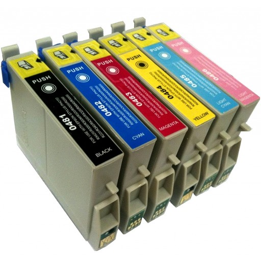Compatible Epson T481 - T486 Ink Cartridge Set - 6 Inks - R200, R220 etc.