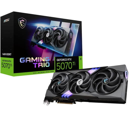 MSI NVIDIA GeForce RTX 5070 Ti 16GB GAMING TRIO OC PLUS Blackwell Graphics Card