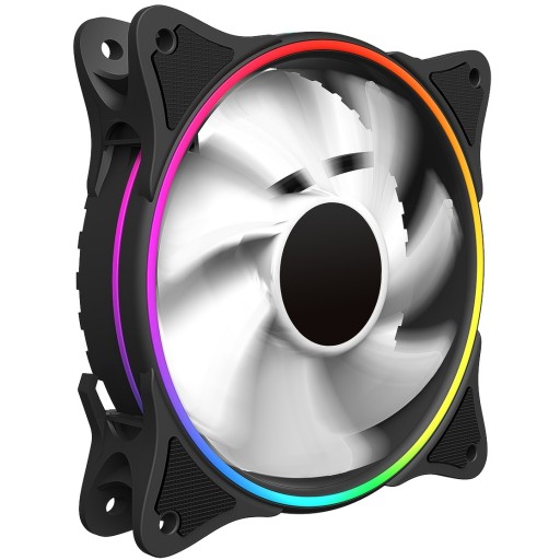 GameMax Mirage White Fins Rainbow RGB 5V Addressable 3pin Header & 3pin M/B