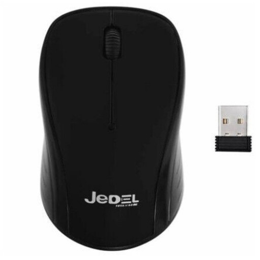 Jedel W920 1000 DPI Nano USB Wireless Optical Mouse - Black