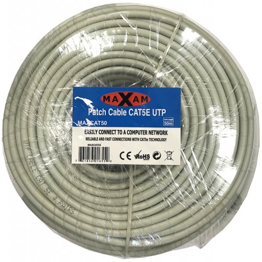 Maxam 50M Network CAT5e High Speed Moulded Ethernet Patch Cable