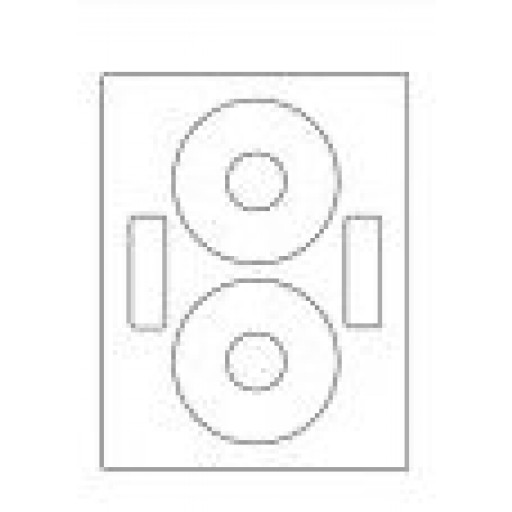 Premium PHOTO GLOSS INLINE CD Labels (25 A4 Sheets - 50 Labels)