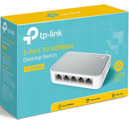 TP-Link TL-SF1005D 5-port Unmanaged Desktop Switch 10/100 RJ45 ports - TL-SF1005D V16