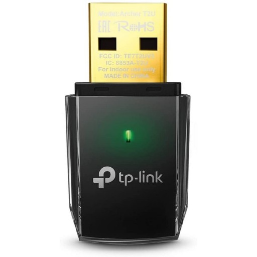 TP-Link Archer T2U AC600 Wireless Dual Band 2.4GHz and 5GHz USB Adapter for PC, Desktop, Laptop and Tablet 