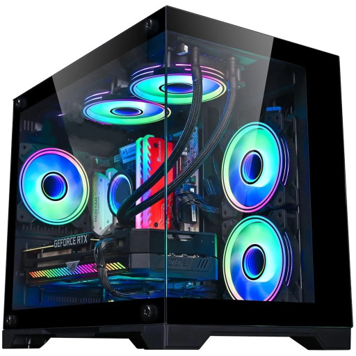 TechTribe Concept Black, Ryzen 5600X, 16GB DDR4 3600MHz, RTX 4060 Gaming Cube PC