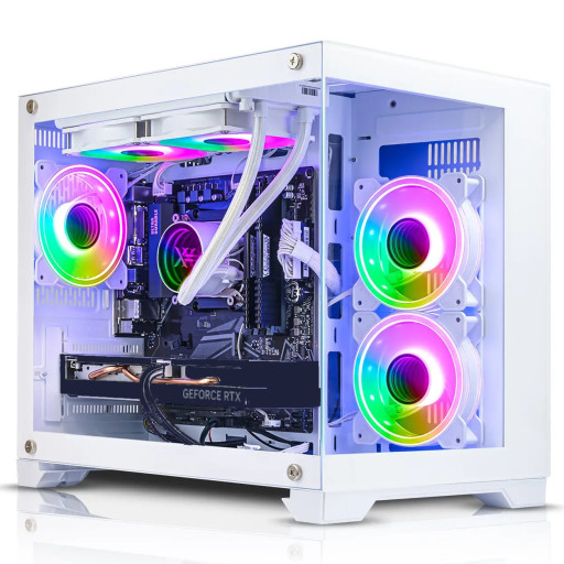 TechTribe Concept White, Ryzen 5600X, 16GB DDR4 3600MHz, RTX 4060 Gaming Cube PC