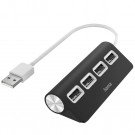 Hama External 4 Port USB 2.0 Hub, USB Powered, Black 
