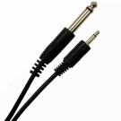 Audio 6.35mm Jack to 3.5mm Jack Mono Gold Plated Cable - 2M