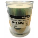 Traxdata Ritek PRO-Series WHITE FULL SURFACE PRINTABLE 52x 80min CD-R - 100 TUB