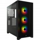 Corsair Black iCue 4000X RGB Mid Tower Glass Windowed PC Case