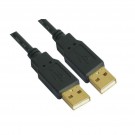 USB 2.0 A (M) to USB 2.0 A (M) 2m - Black Data Cable