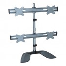 Brateck LDT02-T04 QUAD Arm Free Standing Four LCD Monitor Stand, up to 23"/8kg in Silver