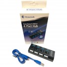 Dynamode High End 4 Port Switchable SuperSpeed USB 3.0 Hub Bundle