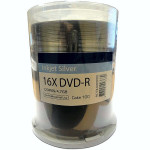 Ritek PRO-Series Inkjet SILVER TOP FULL SURFACE Printable 16x DVD-R - 100 TUB