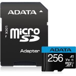 Adata 256GB Premier Micro SDXC Card With SD Adapter UHS-I Class 10 With A1 App Performance