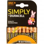 Duracell Simply Alkaline Pack of 8 AAA Batteries