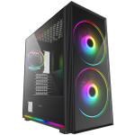 GameMax Sniper 2x ARGB 20cm Fans 1x 12cm ARGB Fan Hub TG Front and Side Windowed Gaming Case