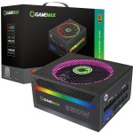 Game Max 850 Watt 80 PLUS Gold Fully Modular RGB LED PSU / Power Supply