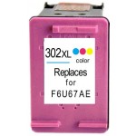 HP 302XL - F6U67AE - High Capacity Remanufactured Hewlett Packard 302XL TRI-COLOUR Cartridge