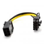 PCI Express PCIe 6 Pin to 8 Pin Graphics Card Power Adapter Cable - 10cm