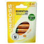 UNIROSS Hybrio AA 700mAh Rechargeable Batteries (4 PACK) - Retail