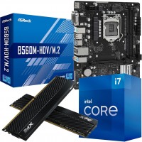 Intel Upgrade Bundle: Intel i7 11700 Eight Core CPU, Asrock B560M-HDV-M.2 mATX Motherboard & ADATA XPG Gammix D45 DDR4 16GB 3600MHz (2x8GB)