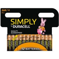 Duracell Simply Alkaline Pack of 12 AAA Batteries