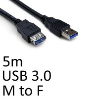 Prevo USB 3.0 A (M) to USB 3.0 A (F) Extension Cable - 5.0m