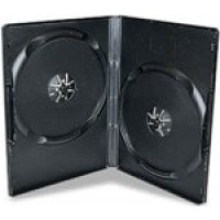 DOUBLE Black Standard 14mm DVD Storage Cases - 10 BOX