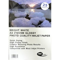 Neo Media A3 HIGH GLOSS 210gsm Photo Inkjet Paper / Cards - 25 PACK
