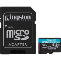 Kingston 512GB Canvas Go! Plus UHS-1 (U3) Super Fast 170MB/s MicroSD Card with SD Adapter