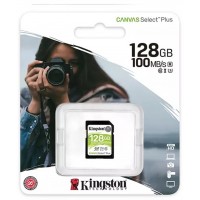 Kingston Canvas Select Plus V30 128GB SD Class 10 UHS-I U3 Flash Card