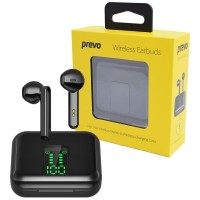 PREVO X15 TWS Wireless Earbuds with Bluetooth 5.0 and Wireless Charging Case with Digital Display
