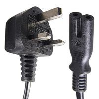 3 AMP Figure 8 Power Cable - 3m - Ideal for Wall Mounting TV