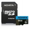 ADATA 64GB Premier Micro SDXC Card with SD Adapter, UHS-I Class 10 with A1 App Performance