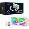CiT Pro Glacier 240 mm ARGB AIO Intel / AMD CPU Liquid - Water Cooler - WHITE