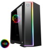 Game Max Starlight RGB Rainbow Strip and Rear Fan Sync Hub, Glass Side Panel Gaming Case