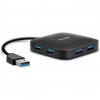 TP-LINK UH400 USB 3.0 4-Port Portable Hub, Foldable Cord, LED Indicators