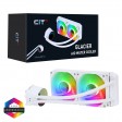 CiT Pro Glacier 240 mm ARGB AIO Intel / AMD CPU Liquid - Water Cooler - WHITE
