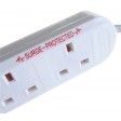 Connekt Gear UK 6 Gang Mains Power Surge Protected Extension Block - 2m - 27-6020S