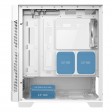 CiT Level 1 White Micro-ATX PC Gaming Case with 3x RGB Fans, Tempered Glass Front & Side