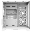 CiT Overseer White MATX Gaming Cube with Tempered Glass Front and Side Panels with 3 x CiT Tornado Dual-Ring Infinity Fans