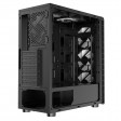 CiT Raider Black Mid Tower PC Gaming Case with 6 x RGB Infinity Fans, Tempered Glass Front & Side (2024 Model)