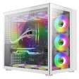 GameMax Infinity Mid-Tower ATX PC White Gaming Case Bundle With 6 x ARGB Fans Included