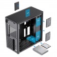 GameMax Spark Pro Mid Tower Dual Tempered Glass Black PC Cube Gaming Case