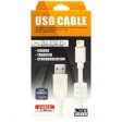 LMS Data C-USB-LIGHTF-TH Lightning Connector to USB Charge & Sync Cable with Ferrite Core in White - 1.5m
